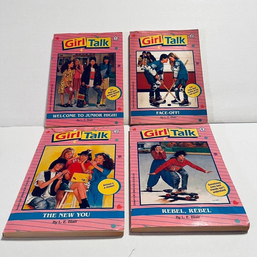 Set of four (4) Girl Talk books by L.E. Blair. Used in fair‎ condition.
